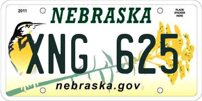 NE license plate XNG625