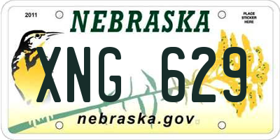 NE license plate XNG629