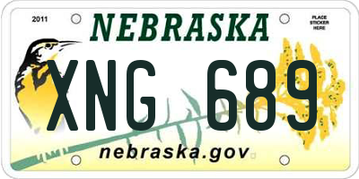 NE license plate XNG689