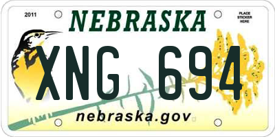 NE license plate XNG694