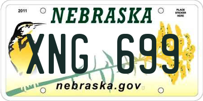 NE license plate XNG699