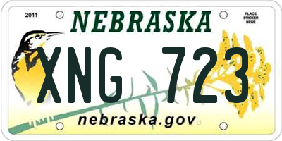 NE license plate XNG723