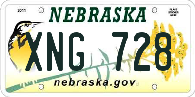 NE license plate XNG728