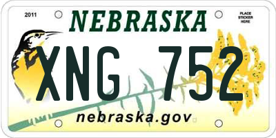 NE license plate XNG752