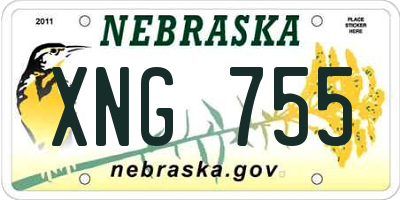 NE license plate XNG755