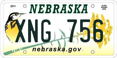 NE license plate XNG756