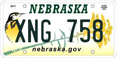 NE license plate XNG758