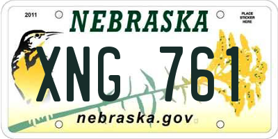 NE license plate XNG761
