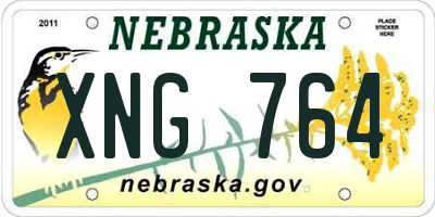 NE license plate XNG764