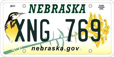 NE license plate XNG769
