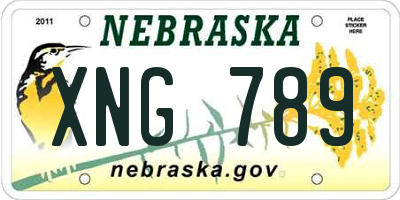 NE license plate XNG789