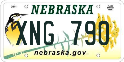 NE license plate XNG790
