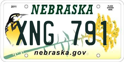 NE license plate XNG791