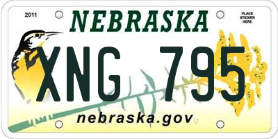 NE license plate XNG795