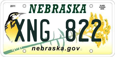 NE license plate XNG822