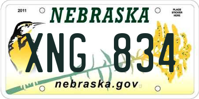 NE license plate XNG834