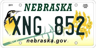 NE license plate XNG852