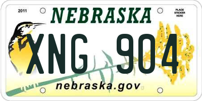 NE license plate XNG904