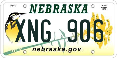 NE license plate XNG906