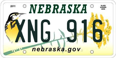 NE license plate XNG916