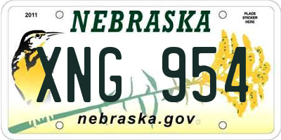 NE license plate XNG954