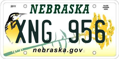 NE license plate XNG956