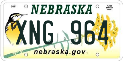 NE license plate XNG964