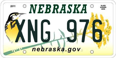 NE license plate XNG976