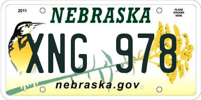 NE license plate XNG978