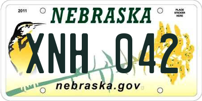 NE license plate XNH042