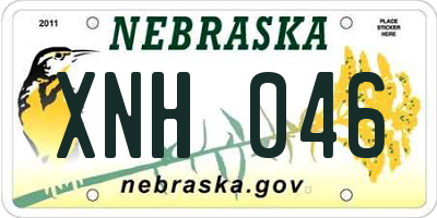 NE license plate XNH046
