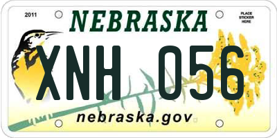 NE license plate XNH056