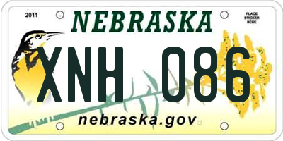 NE license plate XNH086