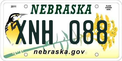 NE license plate XNH088