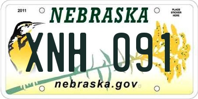 NE license plate XNH091