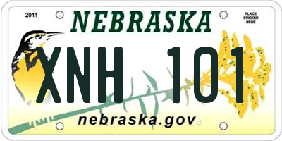 NE license plate XNH101