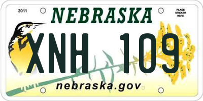 NE license plate XNH109