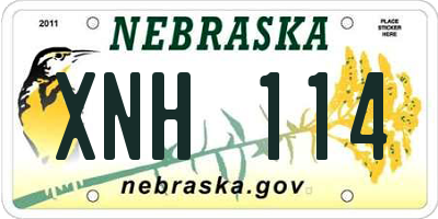 NE license plate XNH114