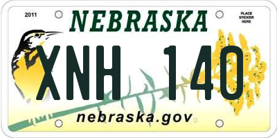NE license plate XNH140