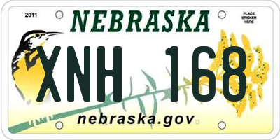 NE license plate XNH168