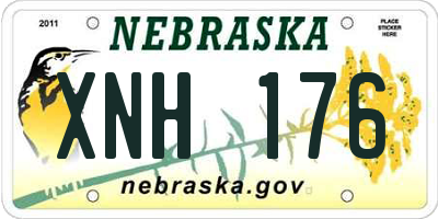 NE license plate XNH176