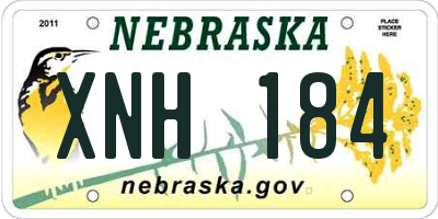 NE license plate XNH184
