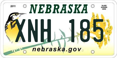 NE license plate XNH185