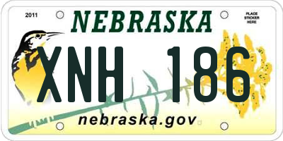 NE license plate XNH186