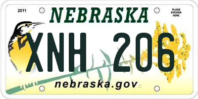 NE license plate XNH206