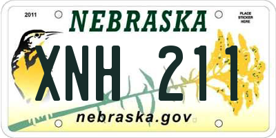 NE license plate XNH211