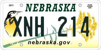 NE license plate XNH214
