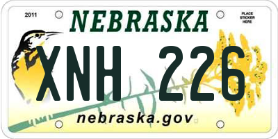 NE license plate XNH226