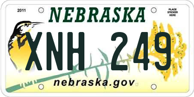 NE license plate XNH249