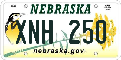 NE license plate XNH250